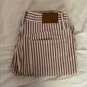 Madewell Striped Boyfriend Jeans